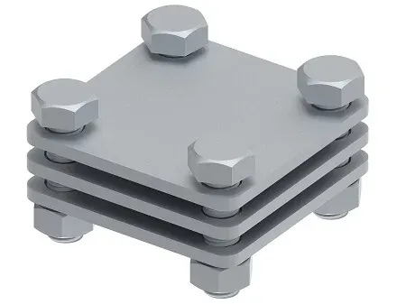 Piesă conectare plat-plat L-55 din oțel zincat pentru platbandă