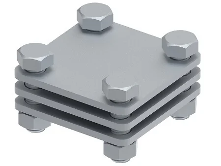 Piesă conectare plat-plat L-55 din oțel zincat pentru platbandă
