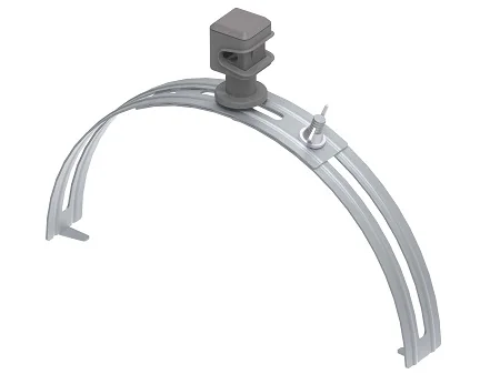 Suport coamă inox pentru conductor rotund 8 mm pe coama acoperișului